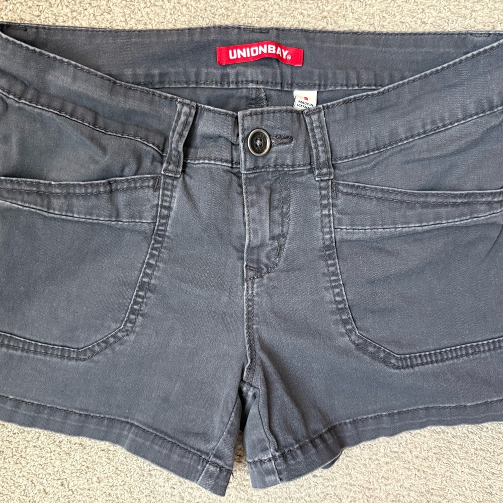 UNIONBAY Women's Dark Gray Jean Shorts